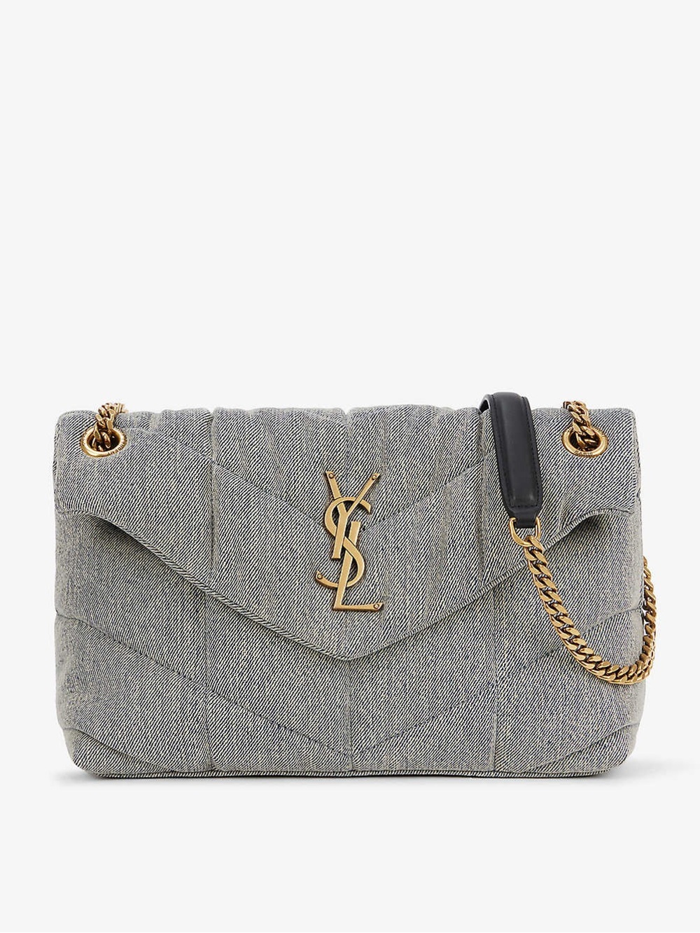 YSL gray denim loulou